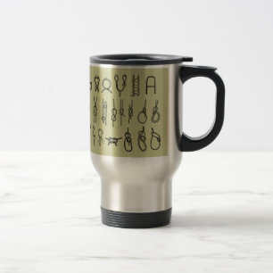 Nós, engatando, gravatas, caneca de viagem do
