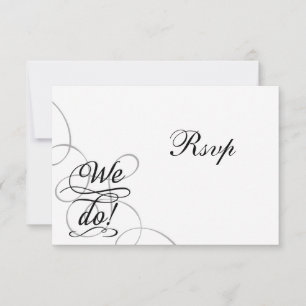 Nós Fazemos, Cartão de Resposta de Casamento Preto