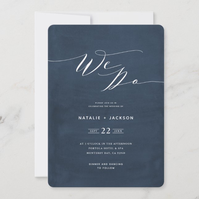 Nós Fazemos convite de casamento elegante com text (Frente)