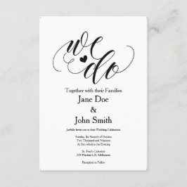 Nós fazemos o convite básico do casamento