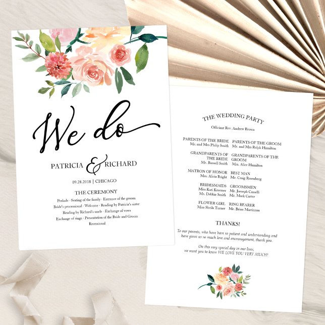 Nós Fazemos Programa de Casamento Aquarela Floral (Criador carregado)