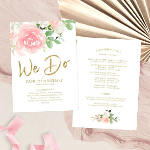 Nós Fazemos Programa de Casamento de Rosas Cor de 