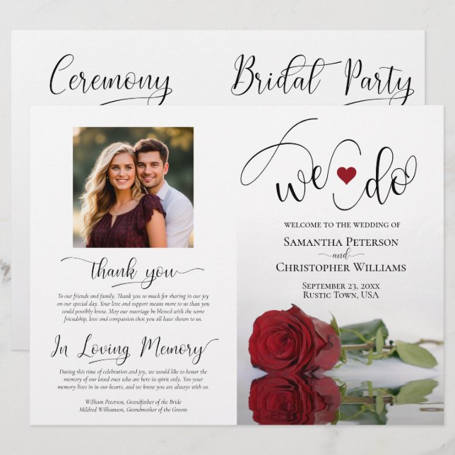 Nós Fazemos! Programa de Casamento Dourado da Rosa (Frente/Verso)