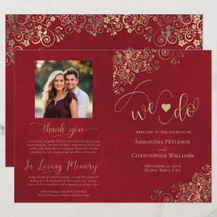 Nós Fazemos! Programa de Casamento Elegante Vermel