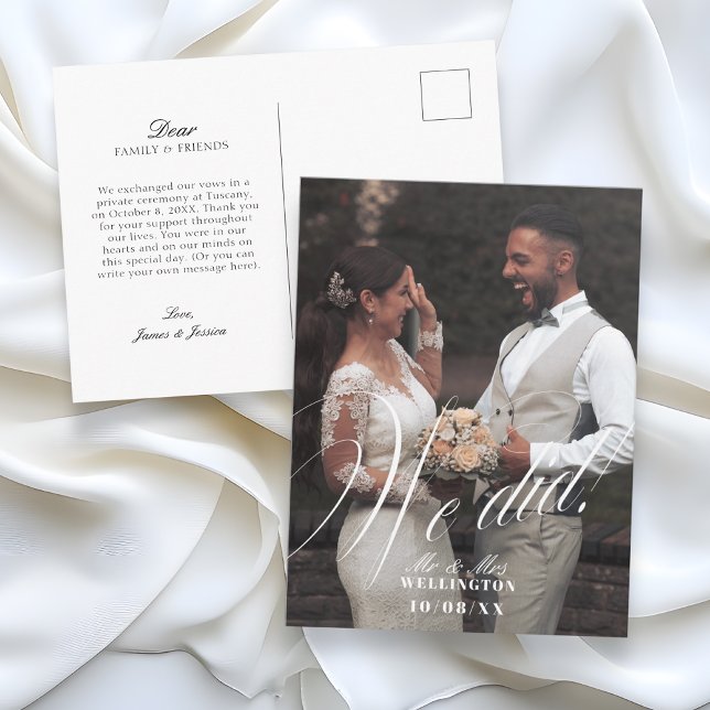 Nós fizemos cartão de anúncio de casamento plano (Criador carregado)