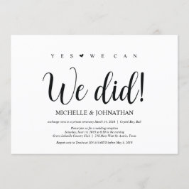 Nós fizemos, Convites de Recepção de Casamento Fur