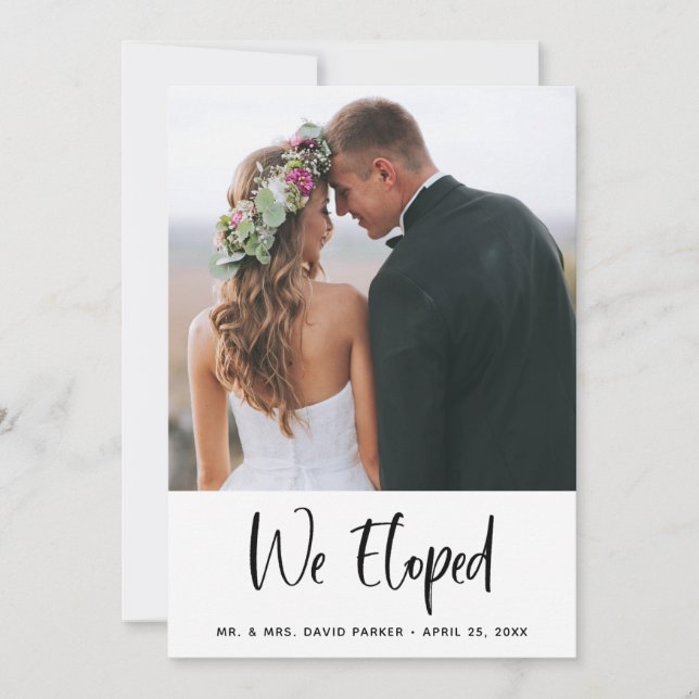 Nós Fugimos | Anúncio de Casamento com Foto e Fest (Frente)