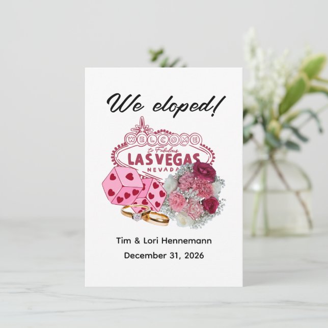 NÓS FUGINOS PARA CASAR! Anúncio de Casamento com T (Em pé/Frente)