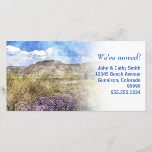 Nós movemo-nos! Mudança de cartões com fotos do