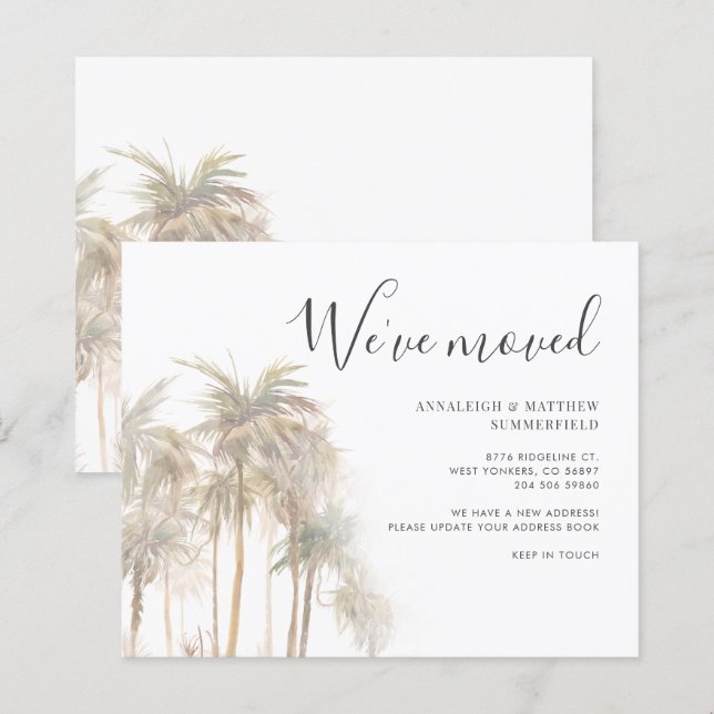 Nós movemos as palmeiras movendo o anúncio (Frente/Verso)