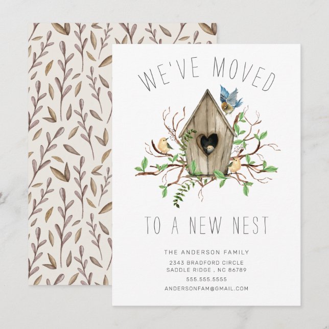 Nós movemos novo anúncio móvel do ninho (Frente/Verso)