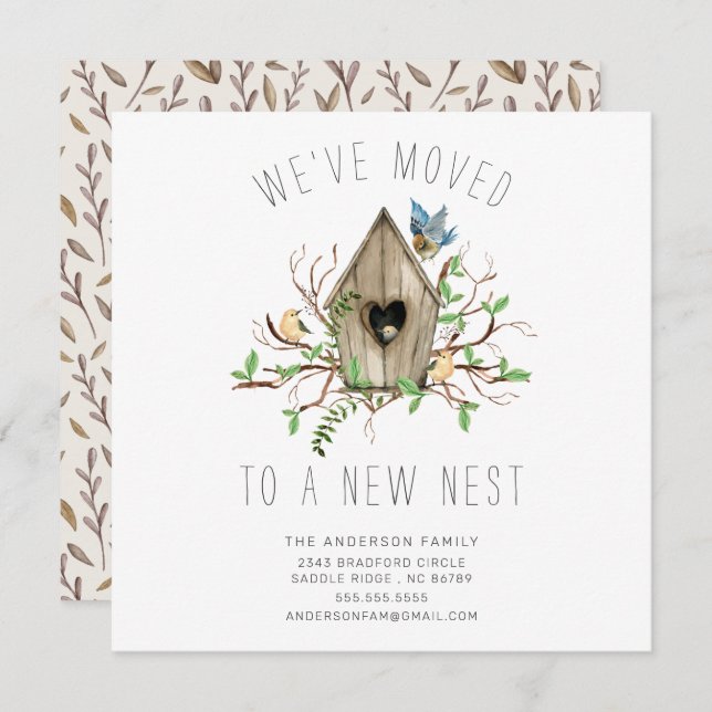 Nós movemos novo anúncio móvel do ninho (Frente/Verso)