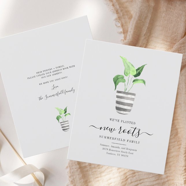 Nós movemos o anúncio de movimento botânico (Chic Boho Weve Moved Change of Address Announcement)