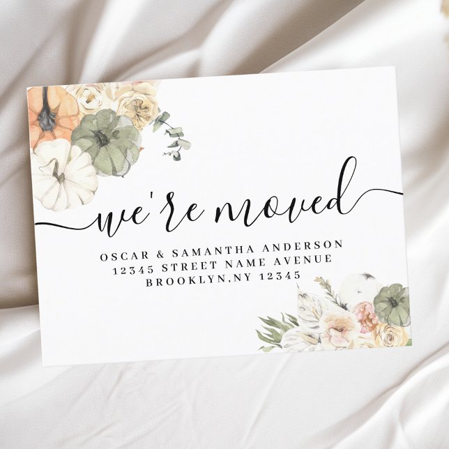 Nós Movemos o Cartão | Abóboras de Aquarela de Out (Criador carregado)