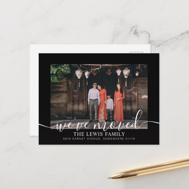 Nós movemos o cartão postal do anúncio de foto pre (Frente/Verso In Situ)