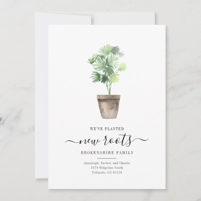 Nós Mudamos Cartão de Mudança da Fábrica de Aquare (Frente)