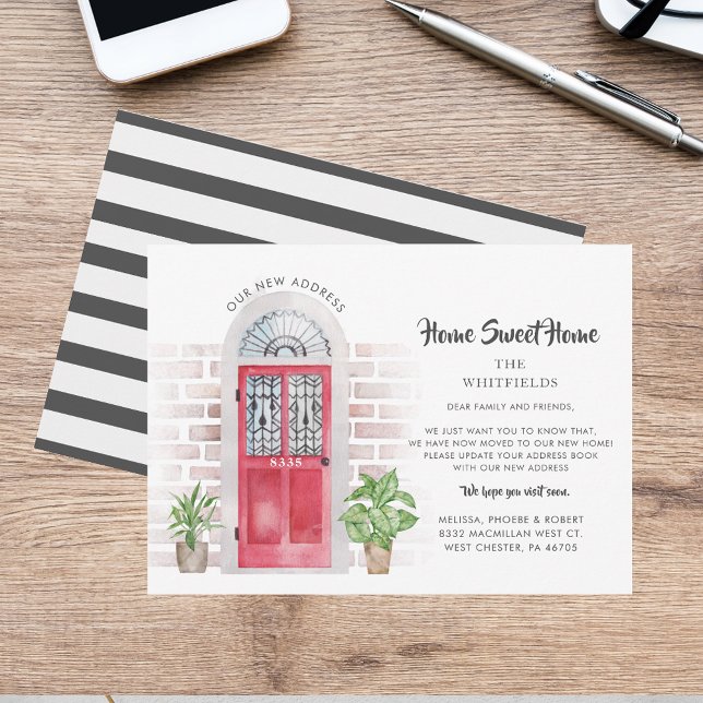 Nós Mudamos O Anúncio De Movimento Elegante (We've Moved Elegant Moving Announcement)