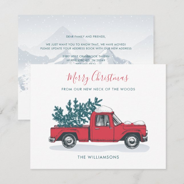 Nós Mudamos O Anúncio De Mudança De Natal (Frente/Verso)