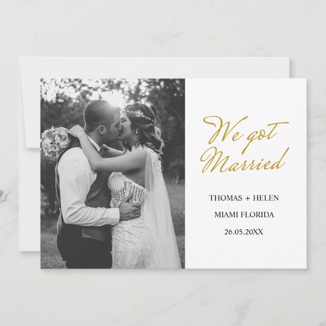 Nós nos casamos anúncio de casamento (Frente)