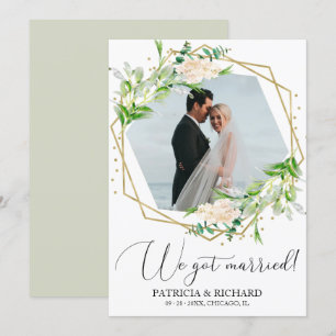 Nós nos Casamos Anúncio de Casamento com Verde