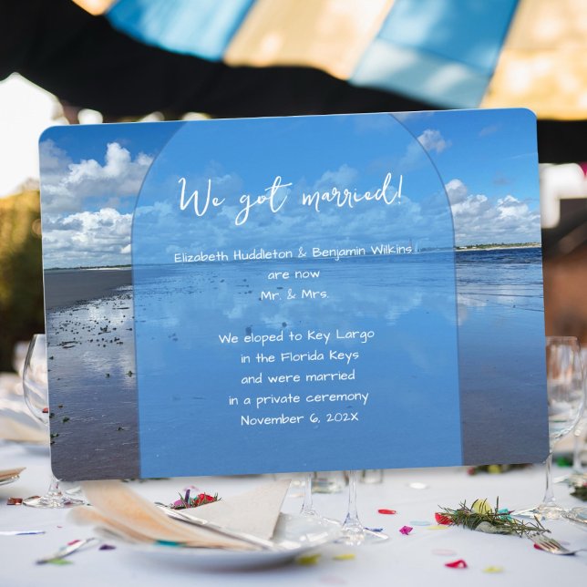 Nós nos Casamos Anúncio de Casamento no Mar e Céu (Criador carregado)