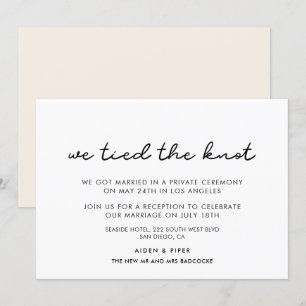 Nós nos casamos anúncio de casamento simples