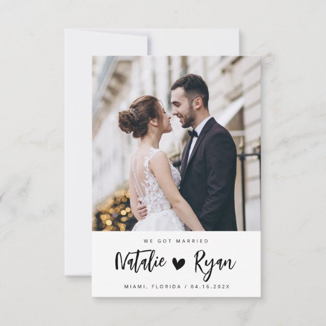 nós nos casamos com o anúncio do casamento (Frente)