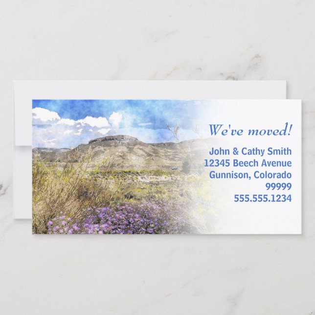 Nós nos mudamos! Alteração de Cartões com fotos pe (Frente)