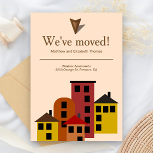 Nós nos mudamos Anúncio de mudança de apartamento