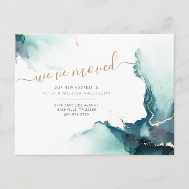 Nós nos mudamos Anúncio de novo endereço residenci (Frente)