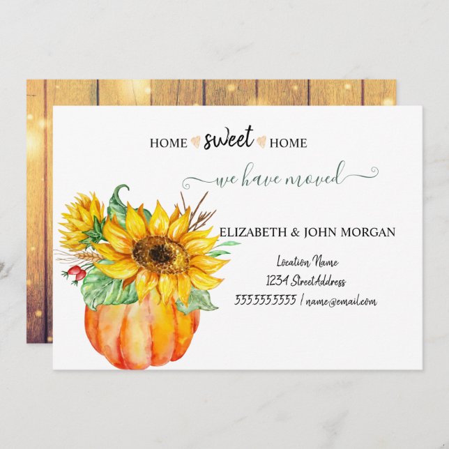 Nós nos mudamos,Madeira, Abóbora,Girassóis (Frente/Verso)