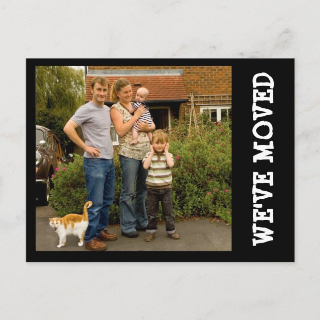 Nós nos mudamos! Novo cartão postal de foto da cas (Frente)