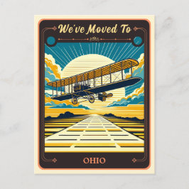 Nós nos mudamos para Ohio | Cartão postal Vintage