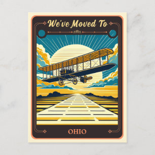 Nós nos mudamos para Ohio Cartão postal Vintage