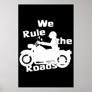 Nós regemos as estradas (Biker) Poster escuro