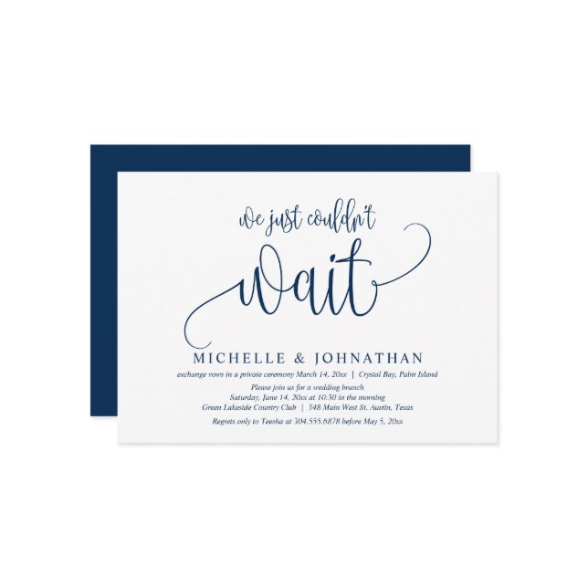 Nós simplesmente não podíamos esperar, Convite par (Frente/Verso In Situ)