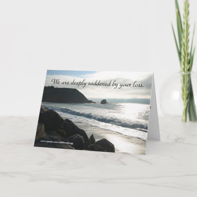 Nós somos entristecidos profundamente, cartão dos (Frente)