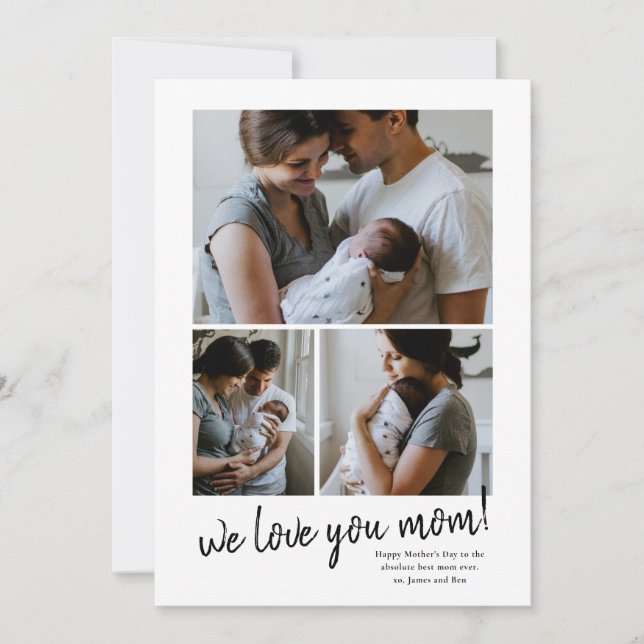 Nós te amamos o cartão de Dia de as mães da mãe (Frente)