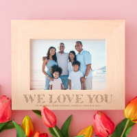 Nós te amamos texto floral simples personalizado