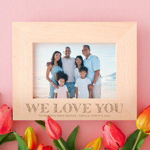 Nós te amamos texto floral simples personalizado