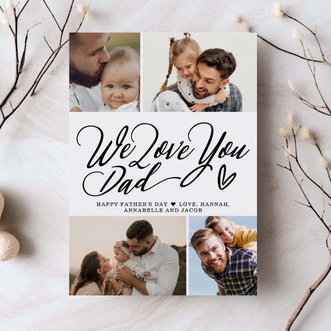 Nós Te Amo Dia de os pais De Colagem De Fotografia (Criador carregado)