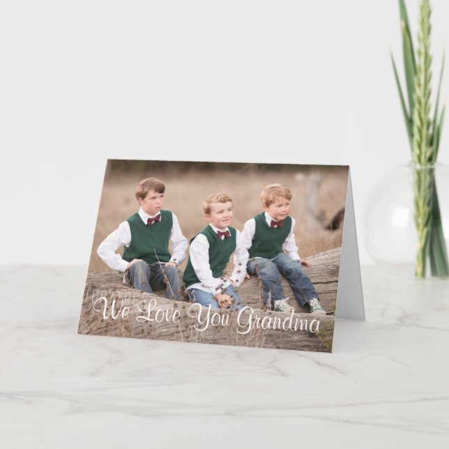 Nós Te Amo O Cartão De Dia de as mães Da Vovó (Frente)