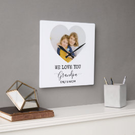 Nós Te Amo Vovô | Relógio de Parede Personalizado