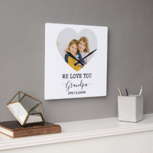 Nós Te Amo Vovô   Relógio de Parede Personalizado