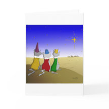 Nós três gatos - cartão vazio do Natal