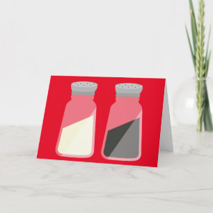 Nós vamos junto como o cartão de sal e de pimenta