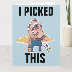 NOSE PICKER FUNNY BIRTHDAY CARTÃO SOBREDIMENSIONA