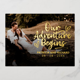 Nossa Aventura Começa Casamento Salvar Data Foto  