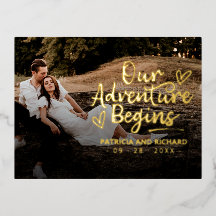 Nossa Aventura Começa Casamento Salvar Data Foto  