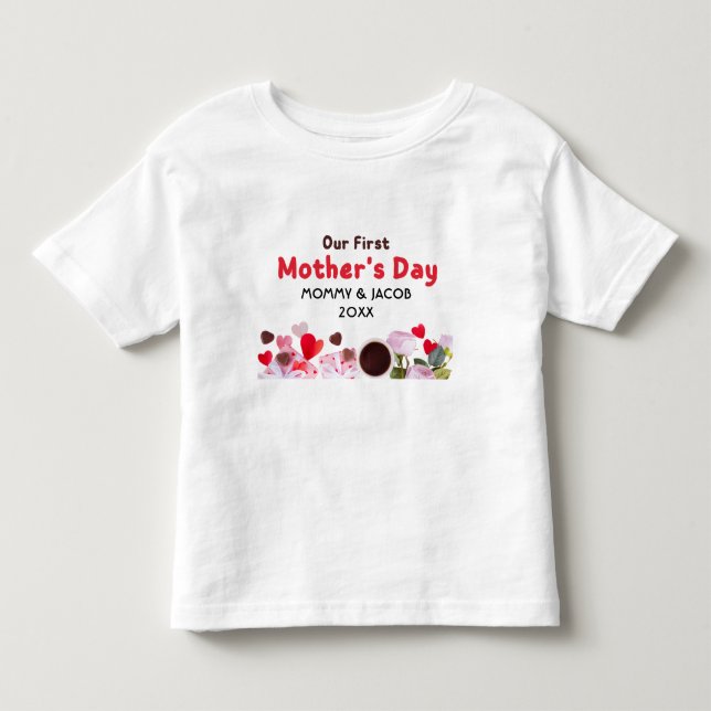 Nossa Camiseta de Bebê com Nome Personalizado para (Frente)